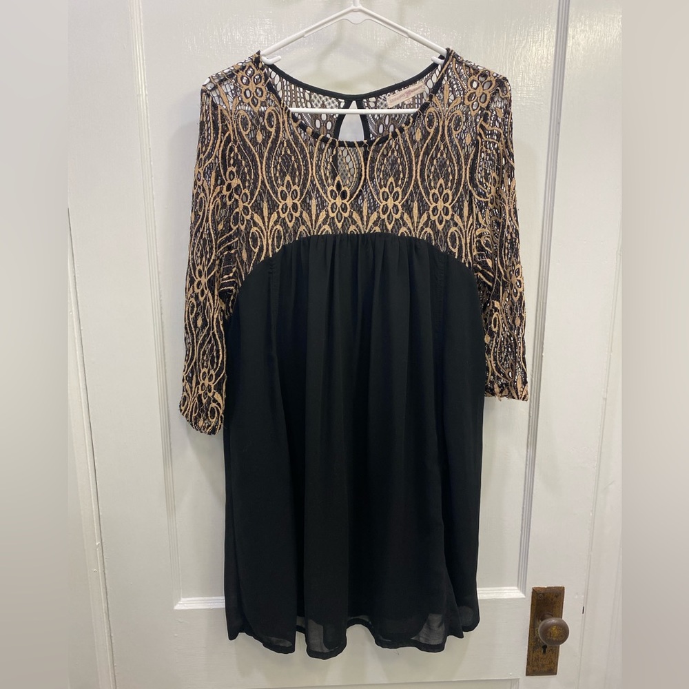 Formal black and gold dress
